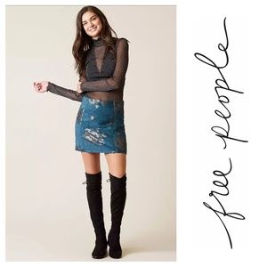 Free People Movin' On Teal Skirt